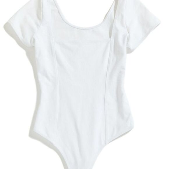 Urban Outfitters White Square Neck Bodysuit - Picture 4 of 4